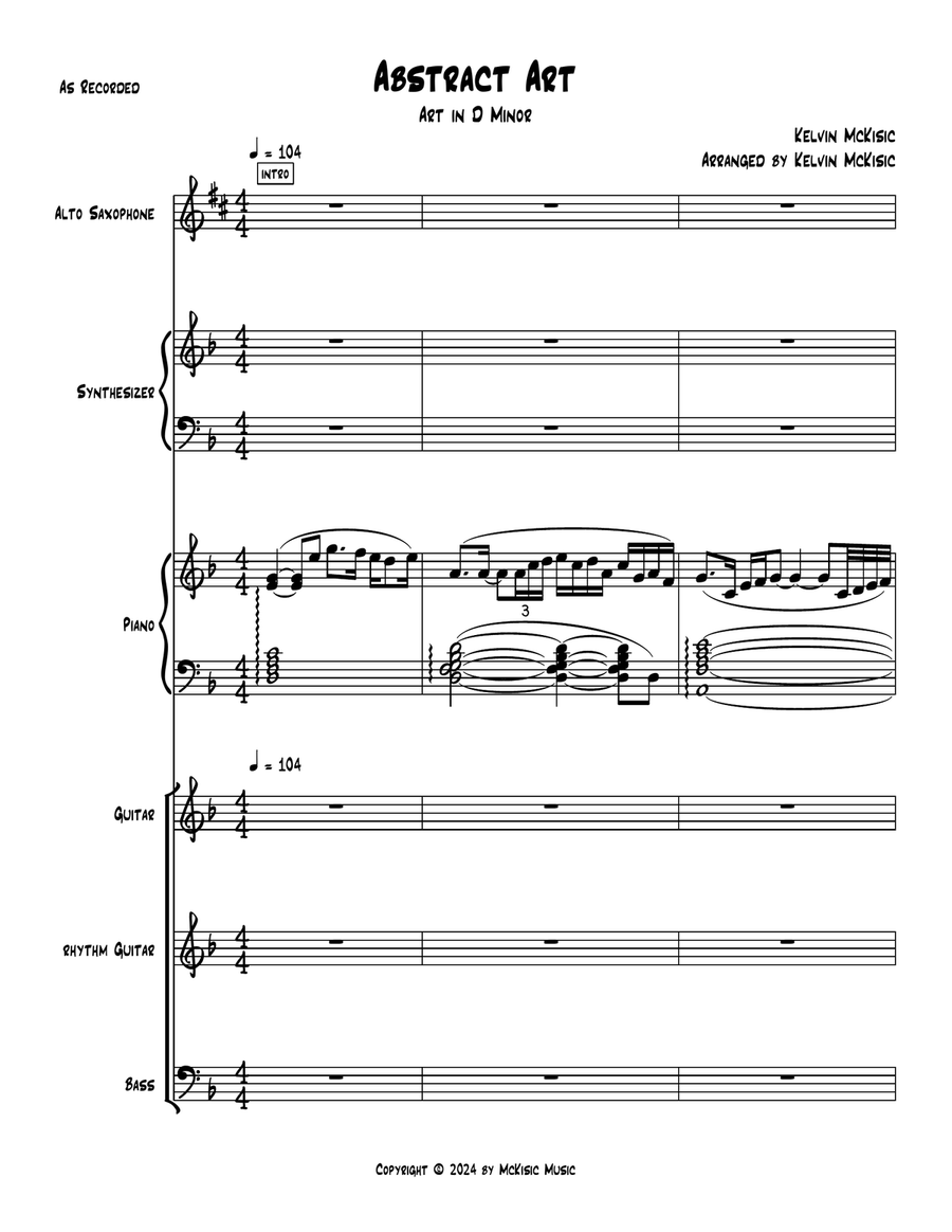 Abstract Art Abstract Art Jazz Ensemble scores gallery preview page 1