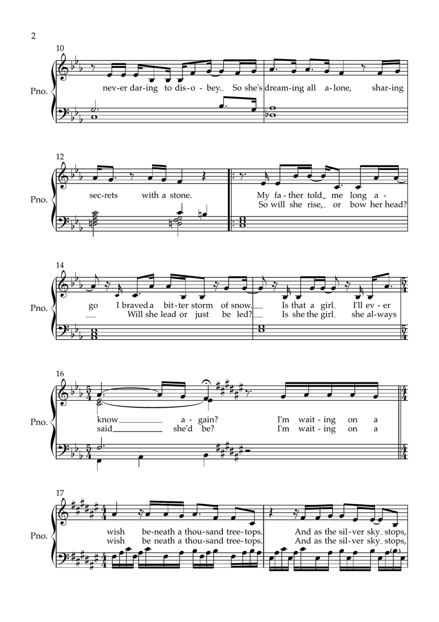 Waiting On A Wish Waiting On A Wish Piano Solo scores gallery preview page 2