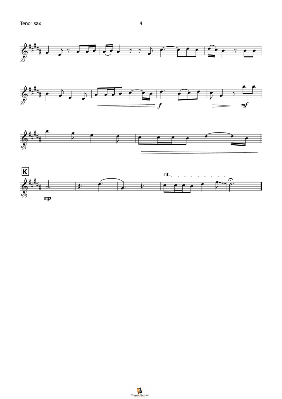 Die With A Smile Tenor Saxophone scores gallery preview page 5