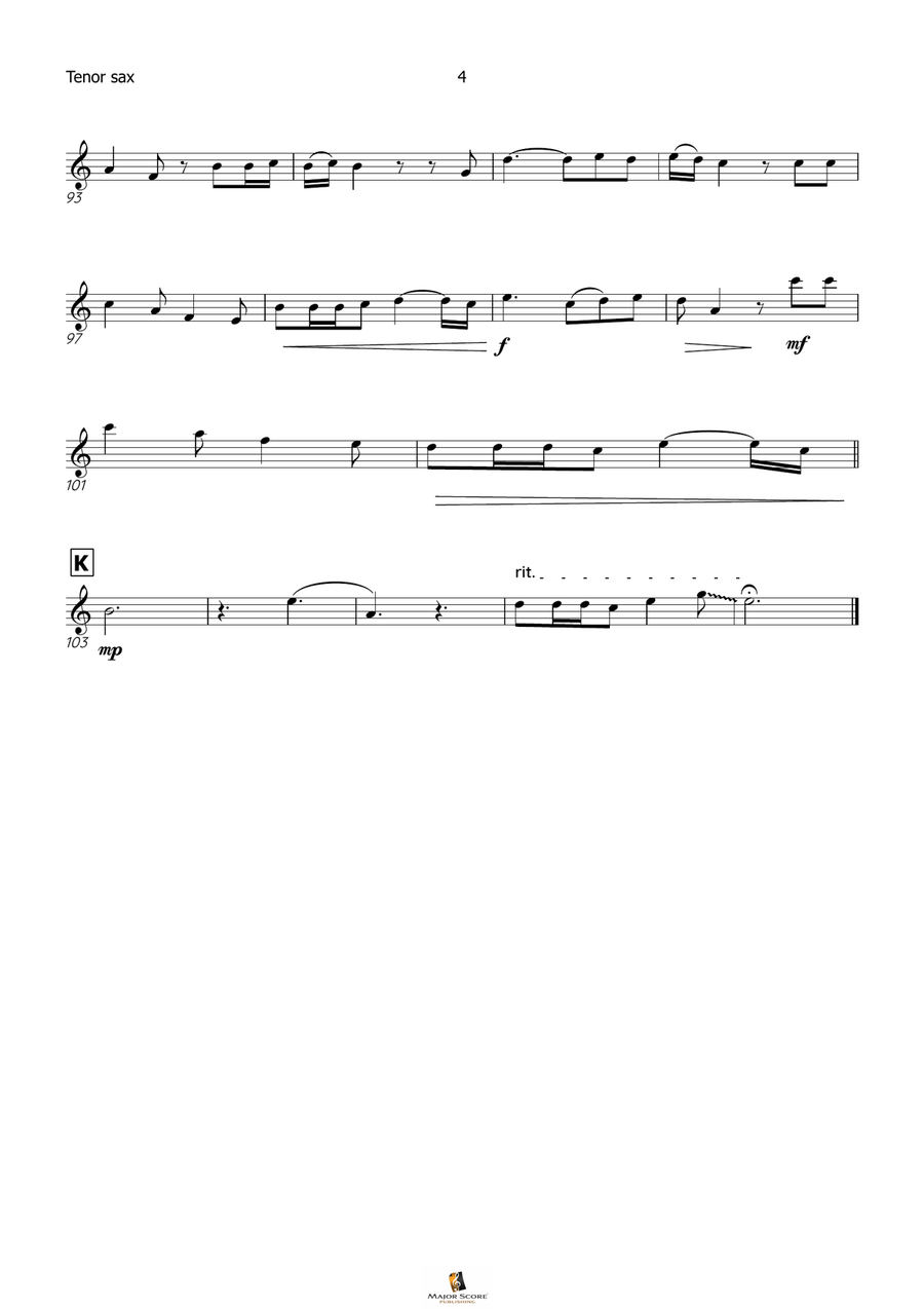Die With A Smile Tenor Saxophone scores gallery preview page 5