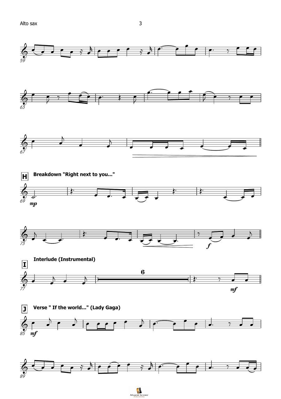 Die With A Smile B-Flat Trumpet scores gallery preview page 4