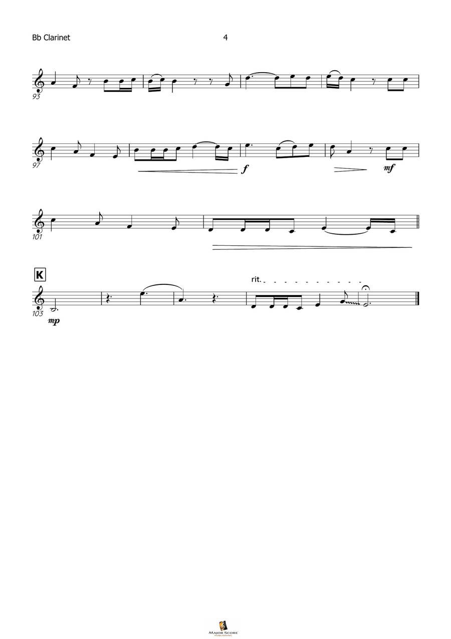 Die With A Smile B-Flat Clarinet scores gallery preview page 5