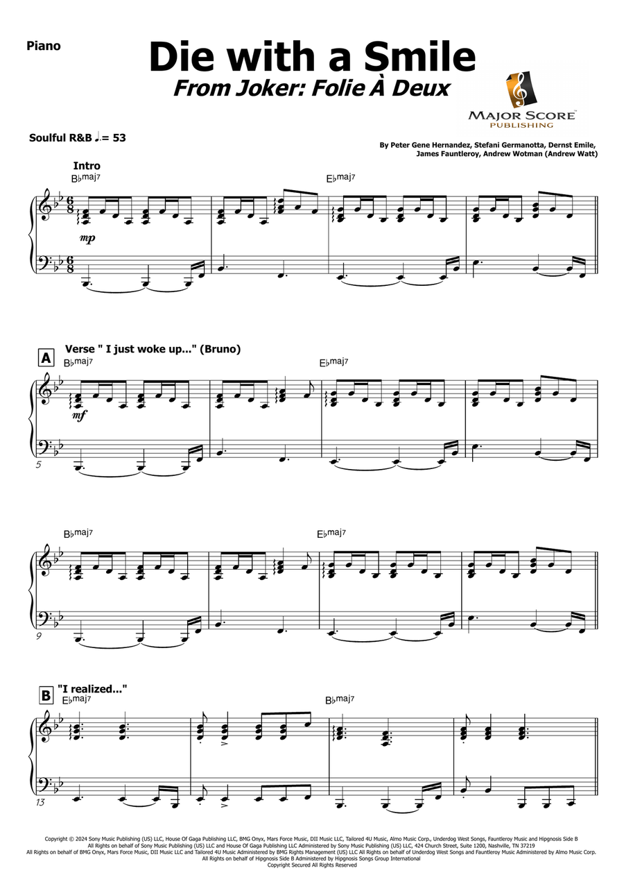 Die With A Smile B-Flat Clarinet scores gallery preview page 6