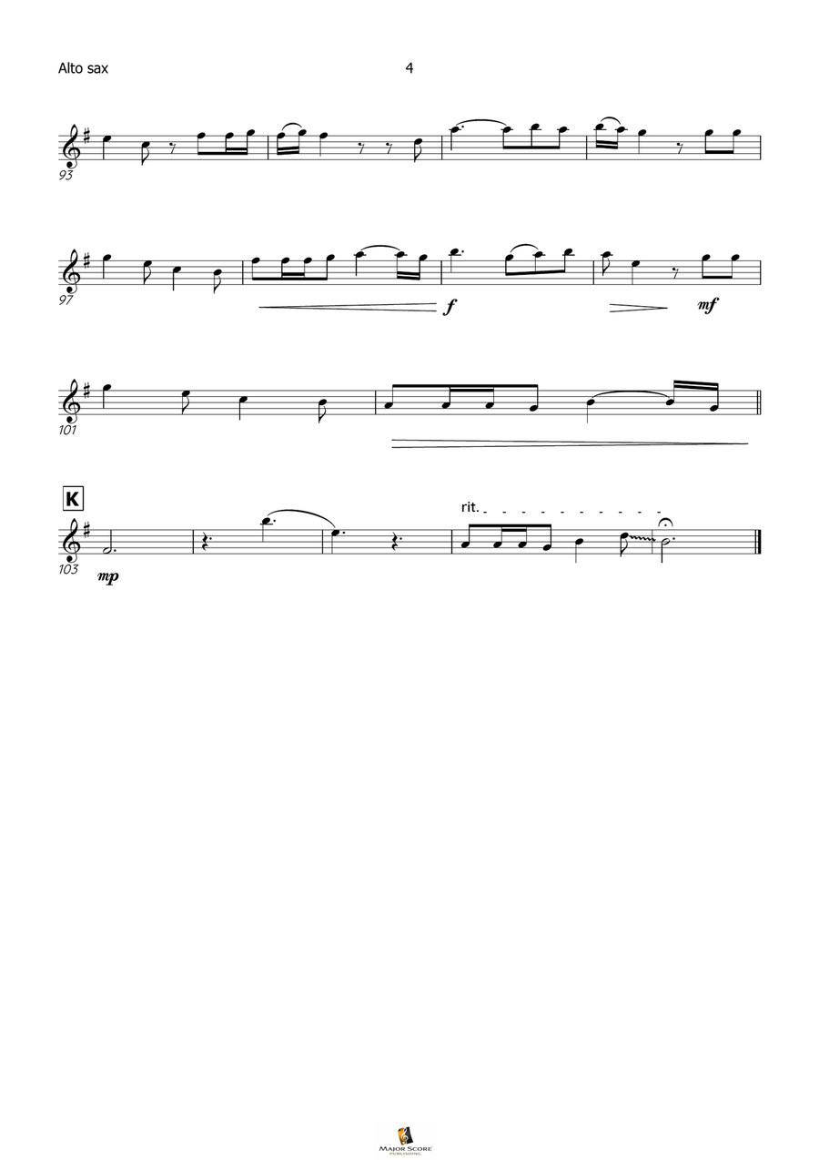 Die With A Smile Alto Saxophone scores gallery preview page 5