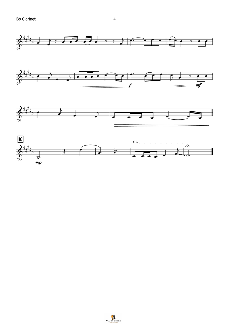 Die With A Smile B-Flat Clarinet scores gallery preview page 5