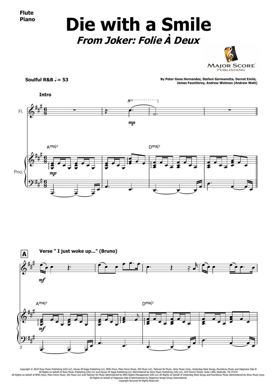 Die With A Smile Flute scores gallery preview page 2