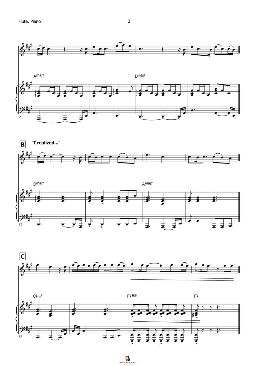 Die With A Smile Flute scores gallery preview page 3