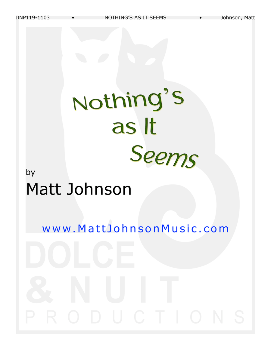 Nothing's as It Seems Piano scores gallery preview page 1