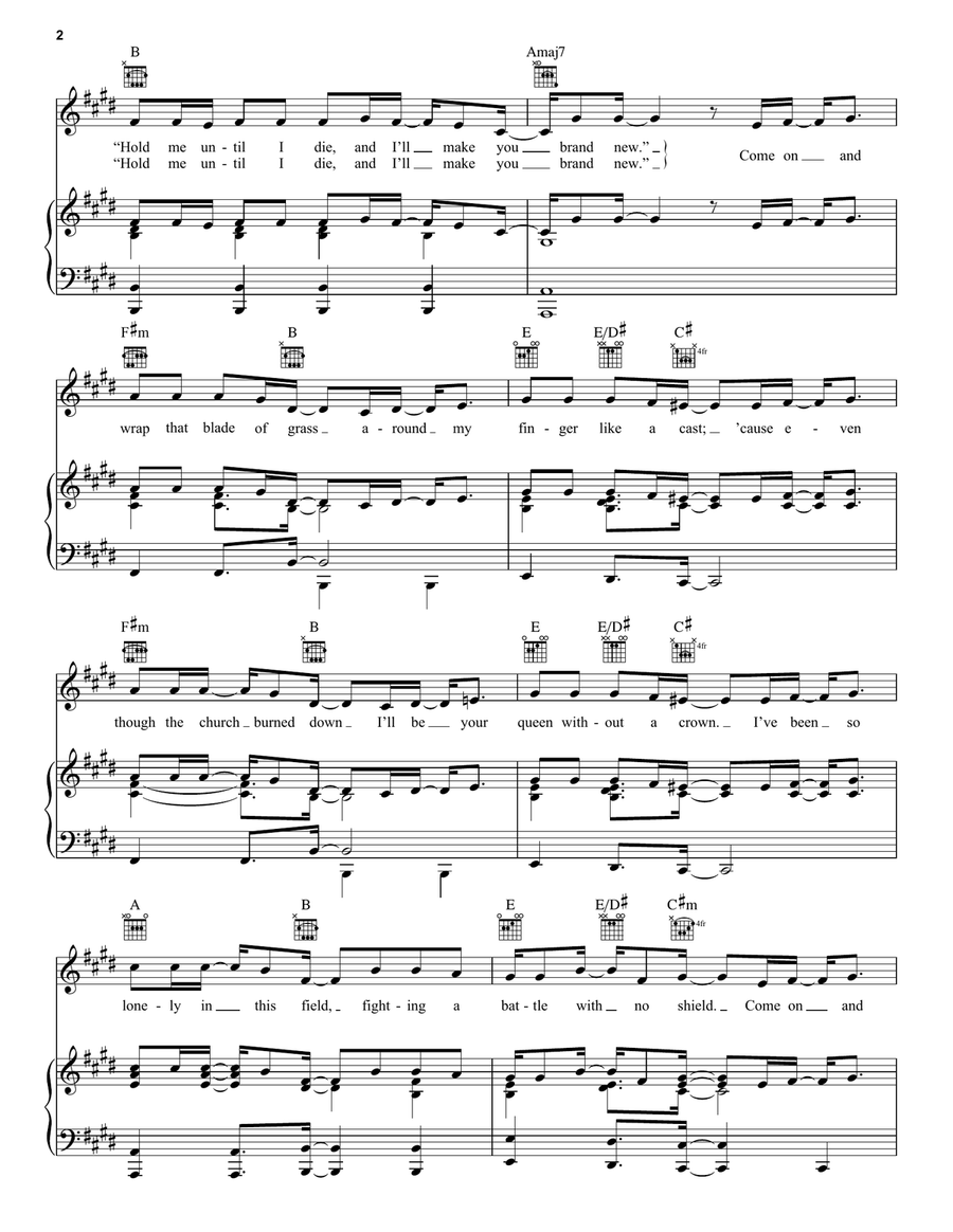 Blade Of Grass Blade Of Grass Piano, Vocal, Guitar scores gallery preview page 2