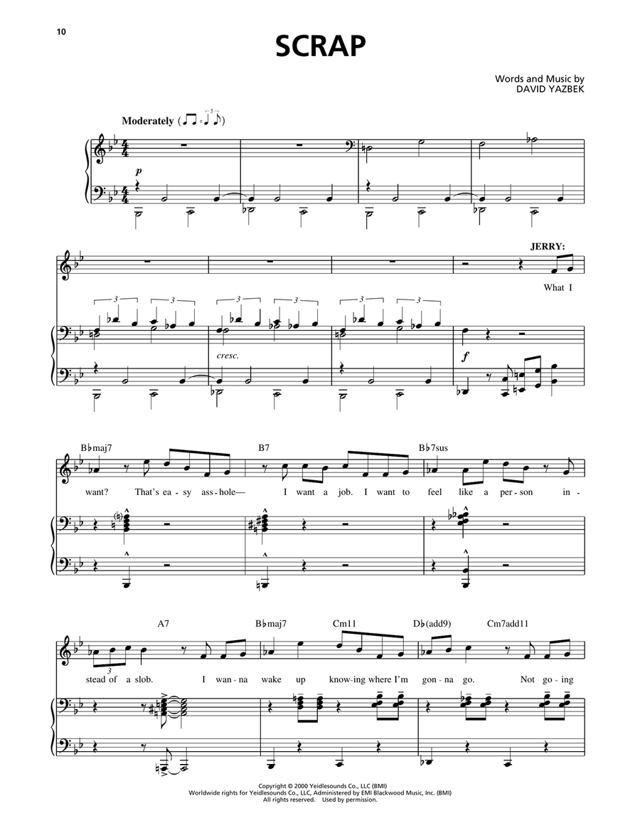 Scrap (from The Full Monty) Voice scores gallery preview page 1