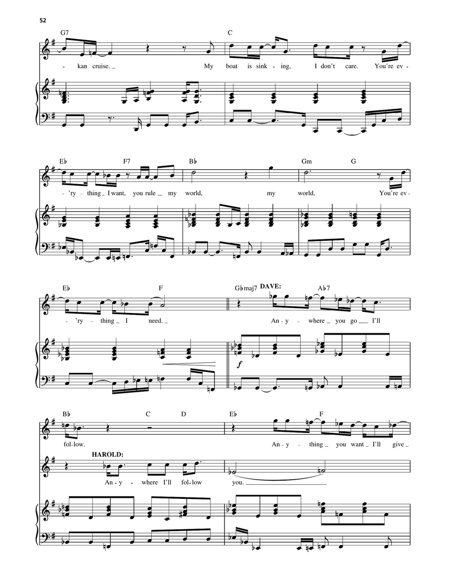 You Rule My World (from The Full Monty) Voice scores gallery preview page 4