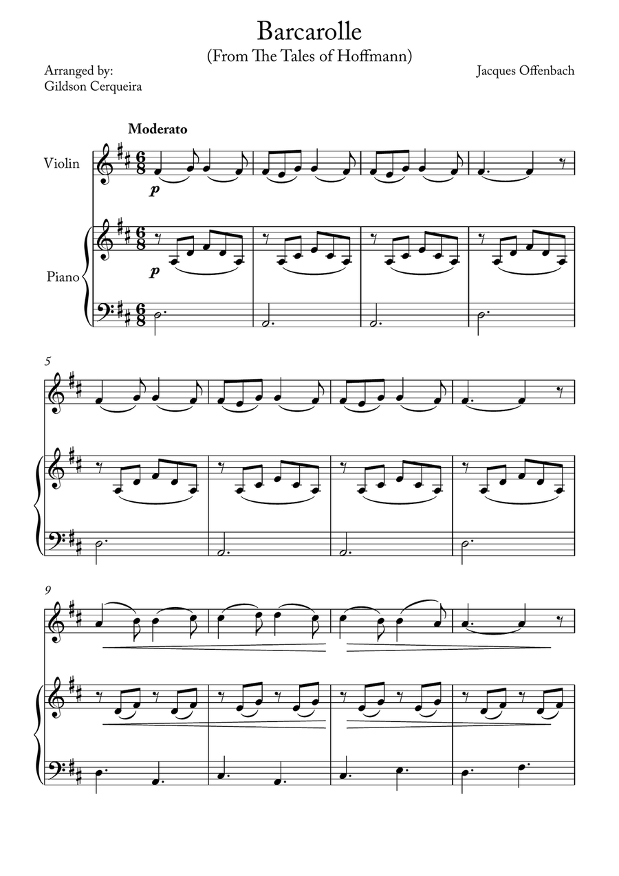 Barcarolle Barcarolle Chamber Music scores gallery preview page 1