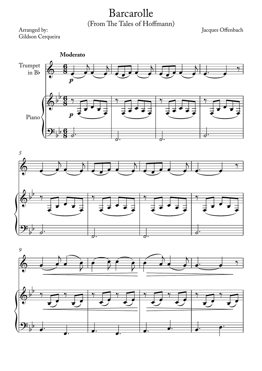 Barcarolle Chamber Music scores gallery preview page 1
