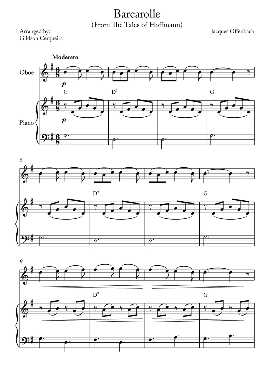 Barcarolle Barcarolle Chamber Music scores gallery preview page 1