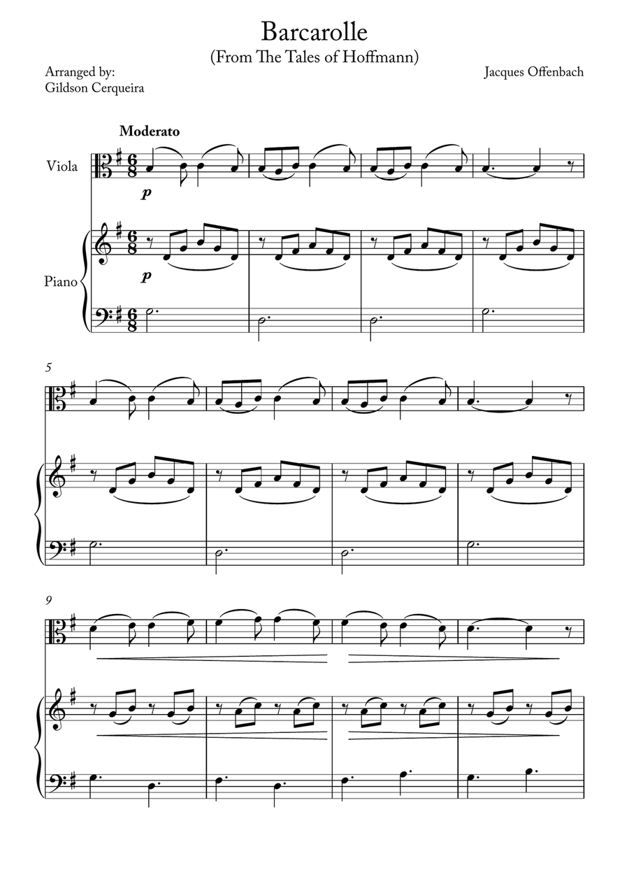 Barcarolle Barcarolle Chamber Music scores gallery preview page 1