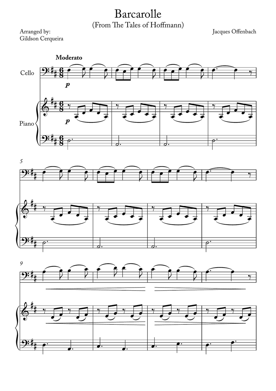 Barcarolle Barcarolle Chamber Music scores gallery preview page 1