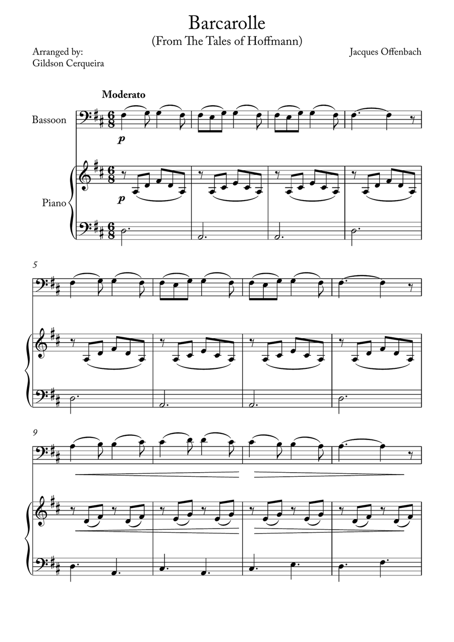 Barcarolle Barcarolle Chamber Music scores gallery preview page 1