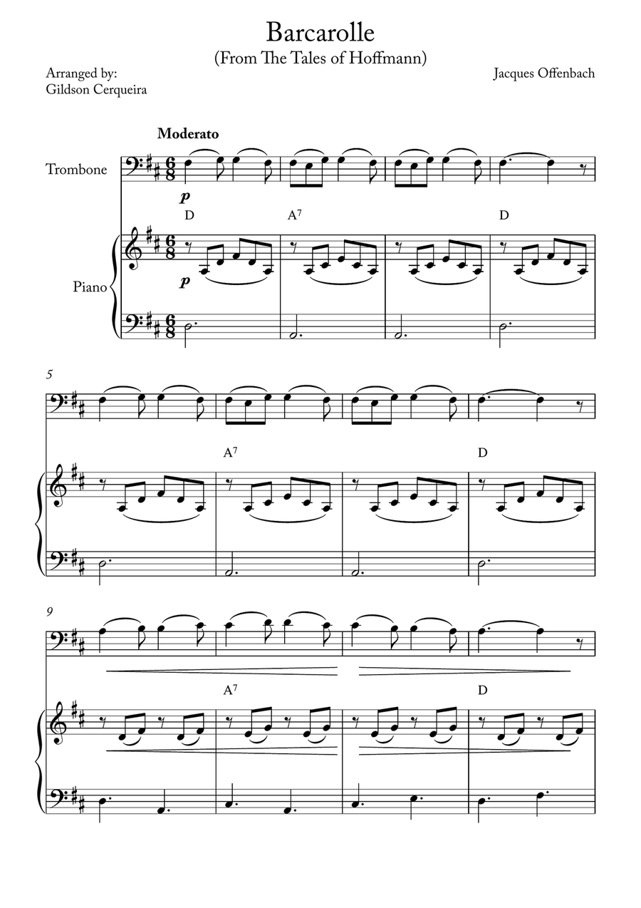 Barcarolle Barcarolle Chamber Music scores gallery preview page 1