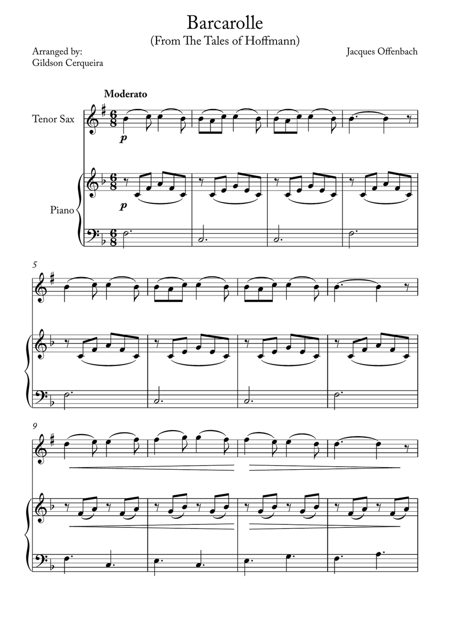 Barcarolle Barcarolle Chamber Music scores gallery preview page 1