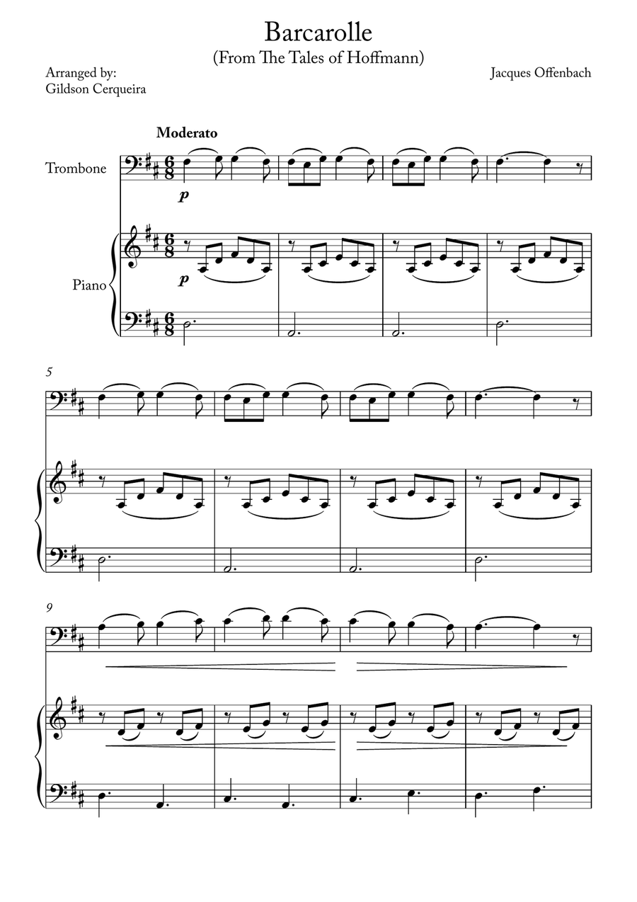 Barcarolle Barcarolle Chamber Music scores gallery preview page 1