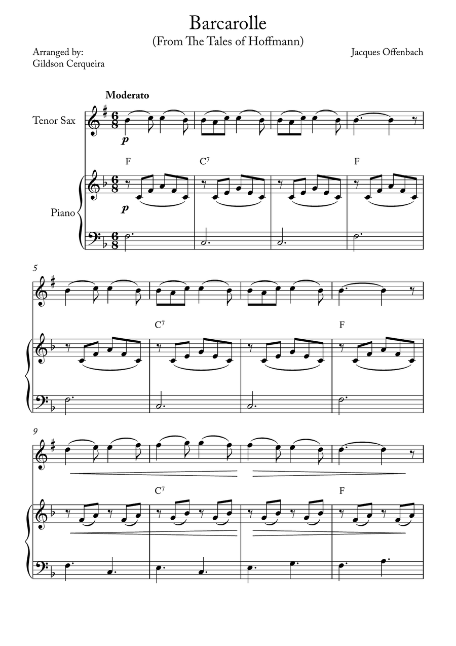 Barcarolle Barcarolle Chamber Music scores gallery preview page 1