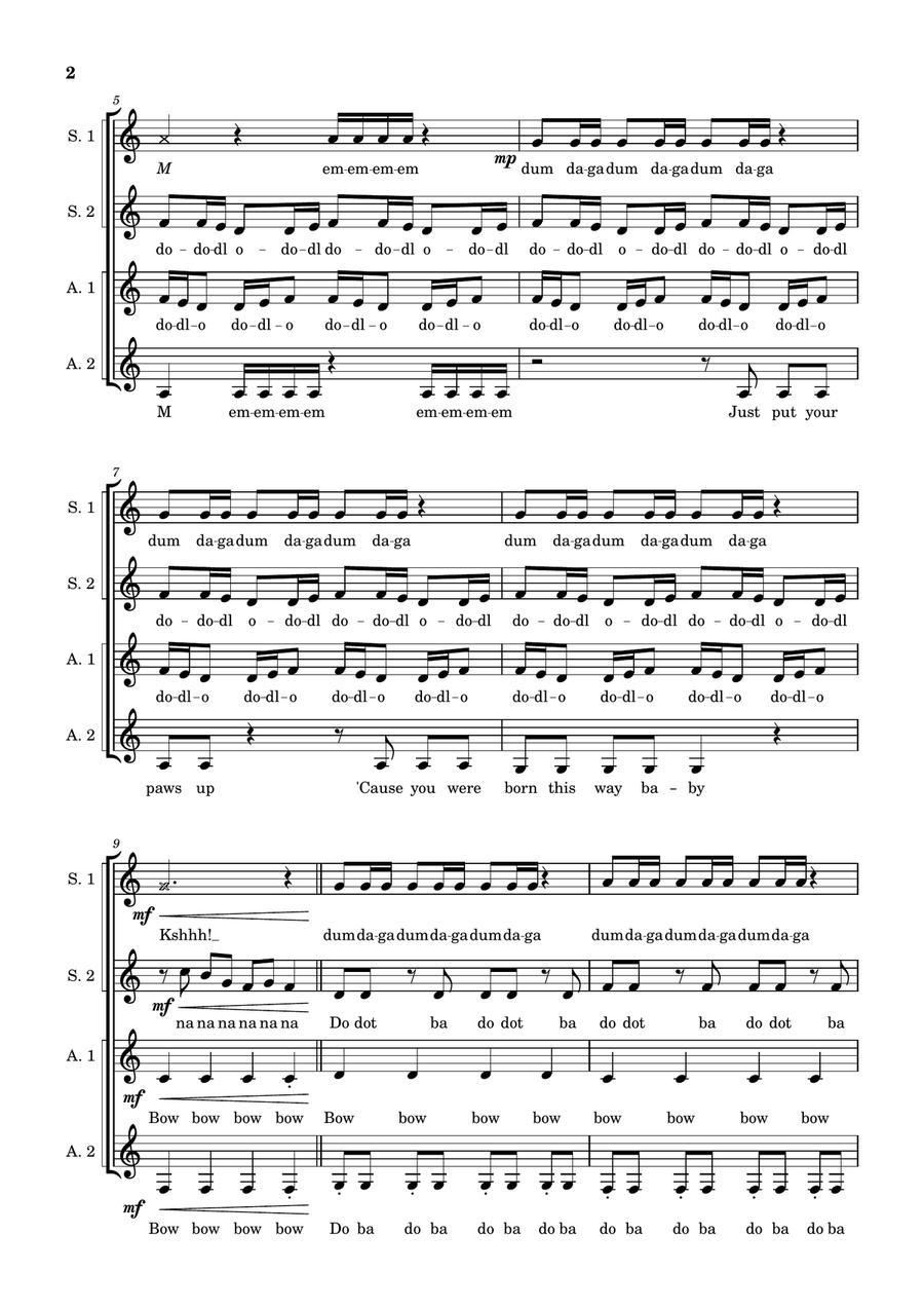 Born This Way Born This Way SSAA scores gallery preview page 2