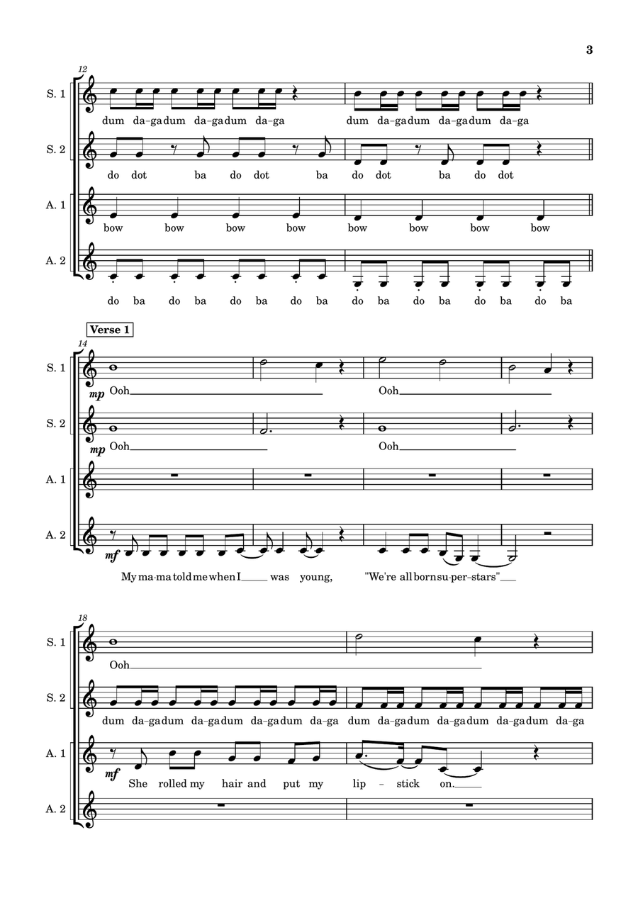 Born This Way Born This Way SSAA scores gallery preview page 3