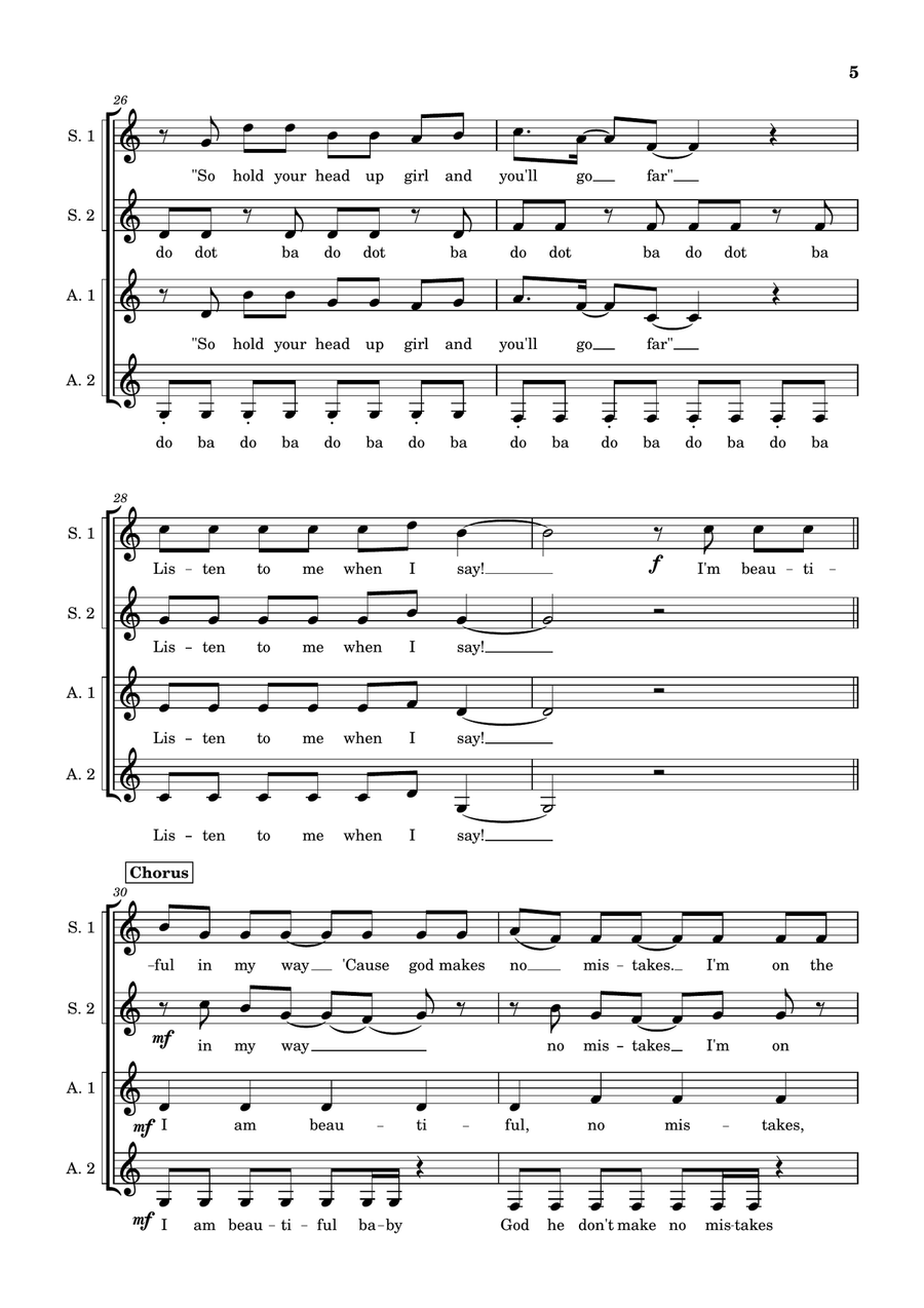 Born This Way Born This Way SSAA scores gallery preview page 5