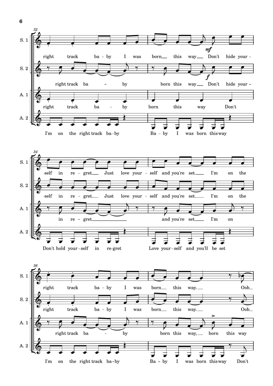 Born This Way Born This Way SSAA scores gallery preview page 6