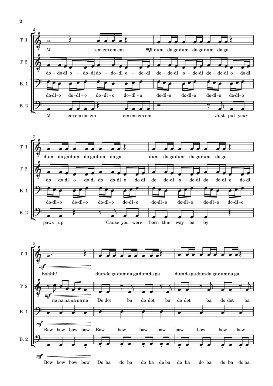 Born This Way Born This Way TTBB scores gallery preview page 2