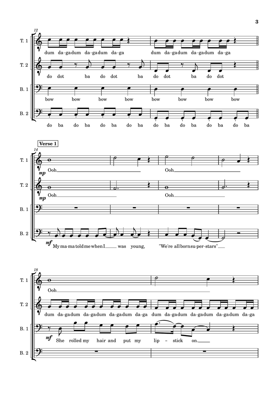 Born This Way Born This Way TTBB scores gallery preview page 3