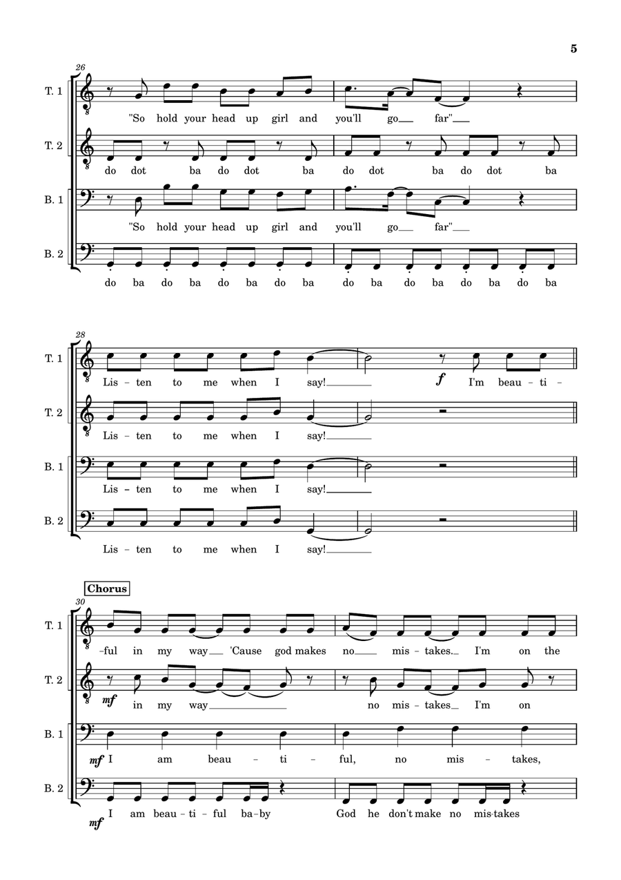 Born This Way Born This Way TTBB scores gallery preview page 5
