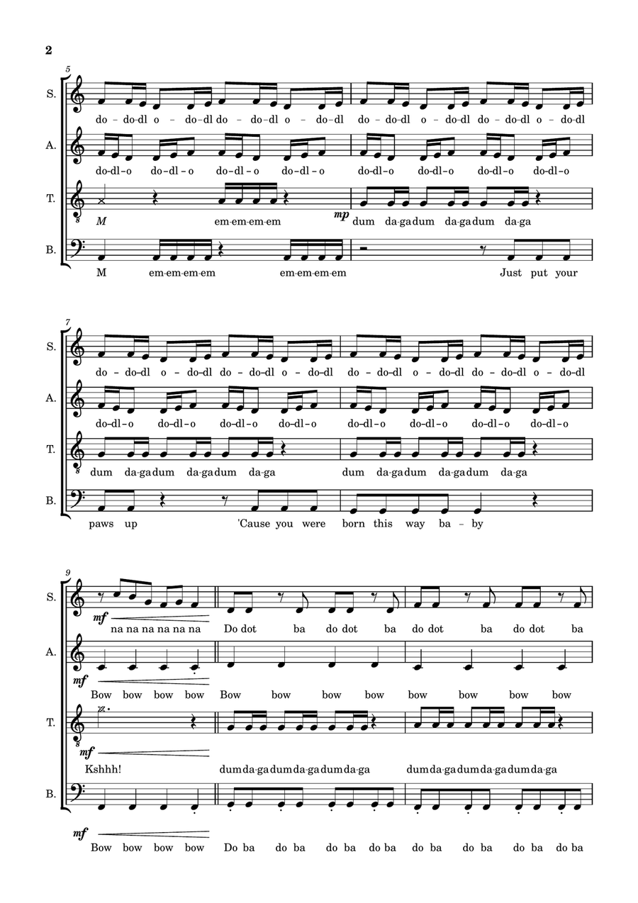 Born This Way Born This Way 4-Part scores gallery preview page 2