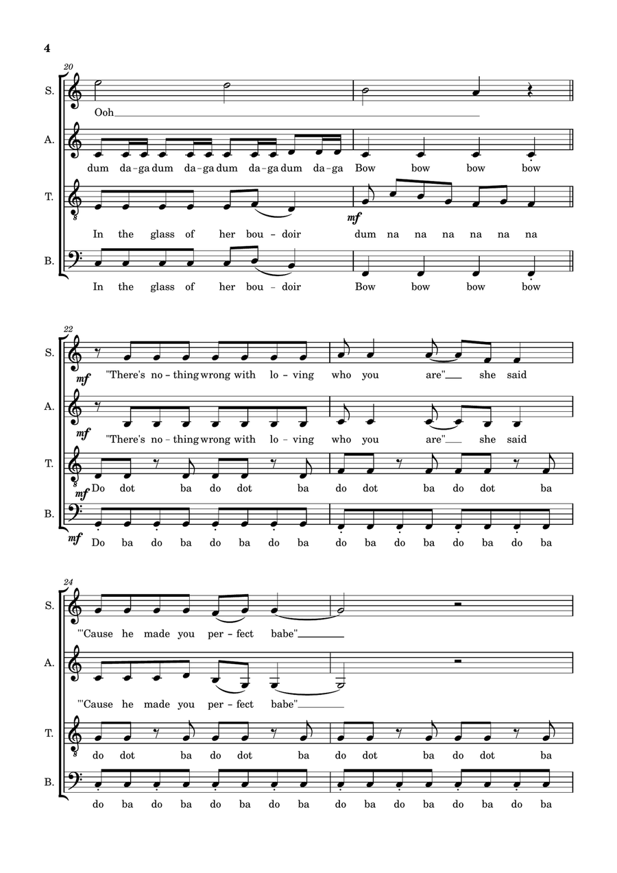 Born This Way Born This Way 4-Part scores gallery preview page 4
