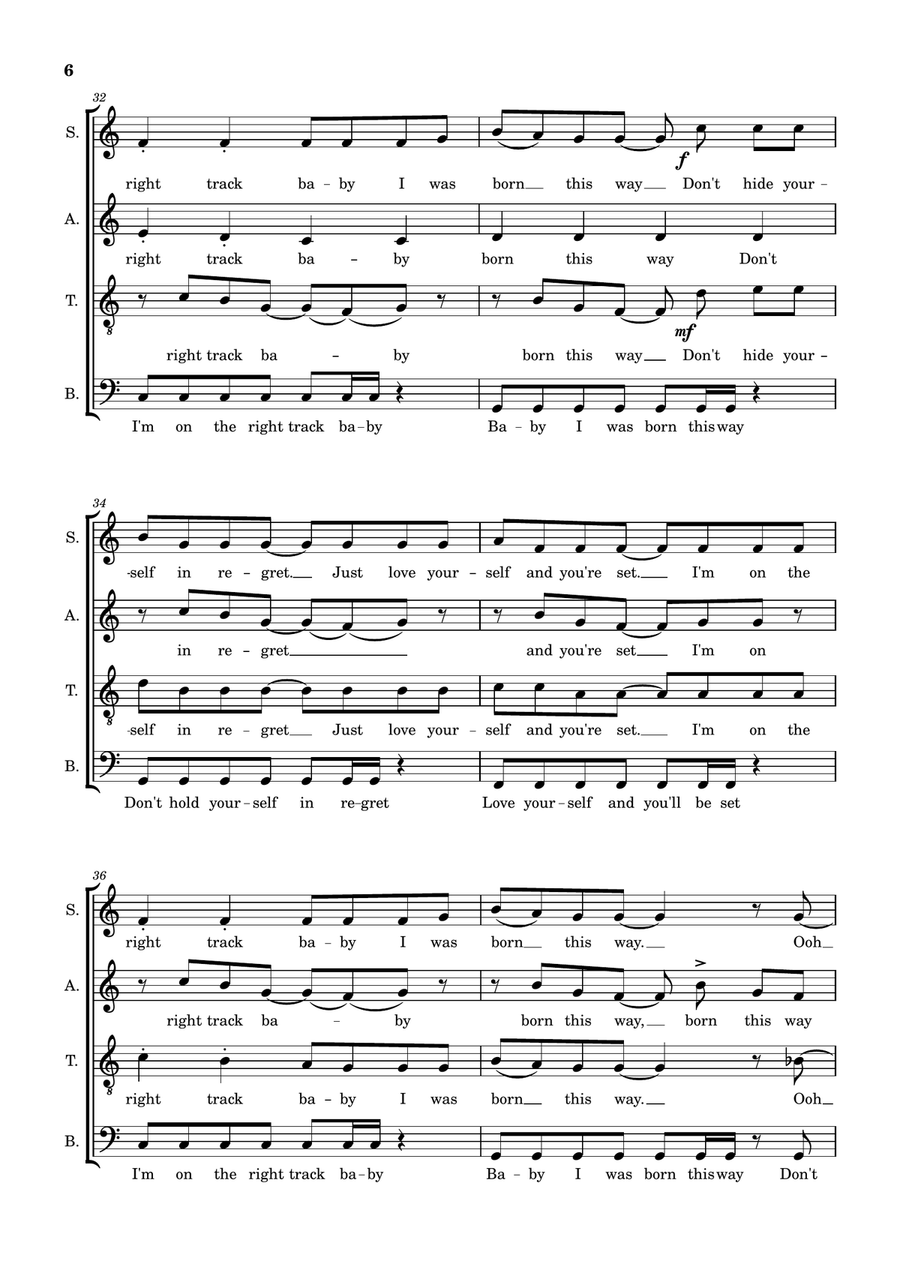 Born This Way Born This Way 4-Part scores gallery preview page 6