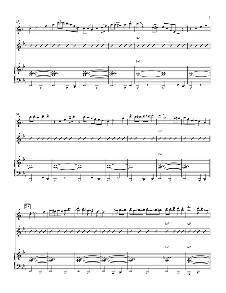 Bill Bailey, Won't You Please Come Home (with Clarinet & Piano, 2 or 3 players) Piano, Vocal scores gallery preview page 3