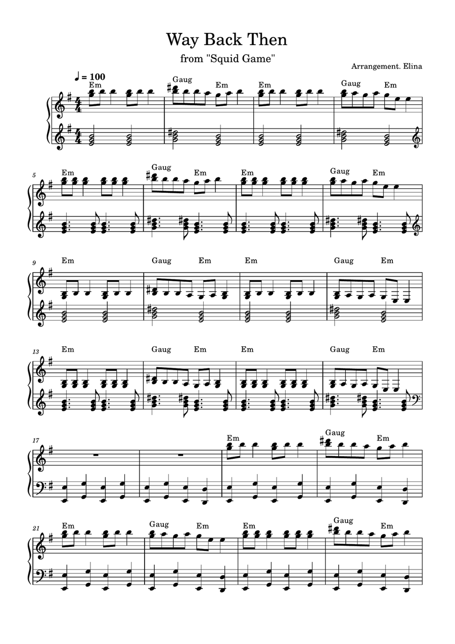 Way Back Then Way Back Then Piano Solo scores gallery preview page 1