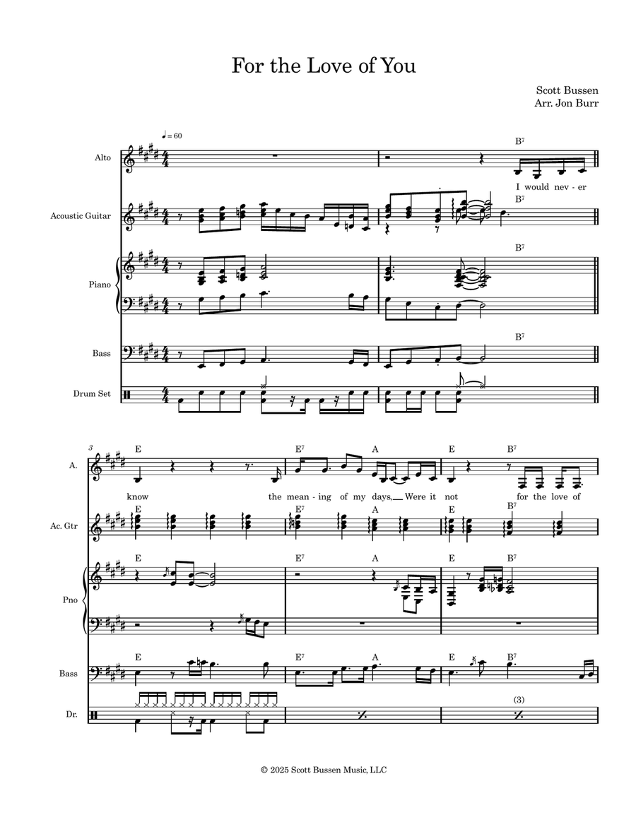 For the Love of You For the Love of You Piano, Vocal scores gallery preview page 1