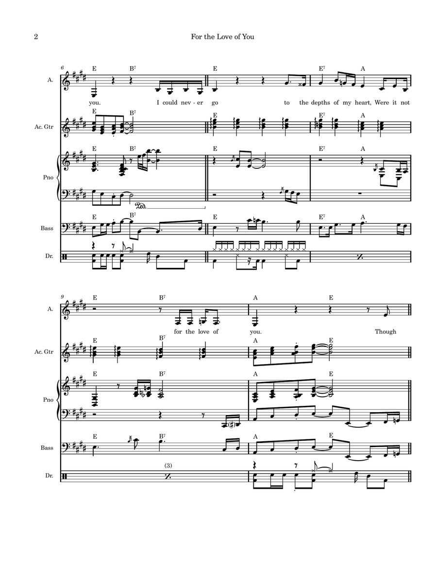 For the Love of You For the Love of You Piano, Vocal scores gallery preview page 2