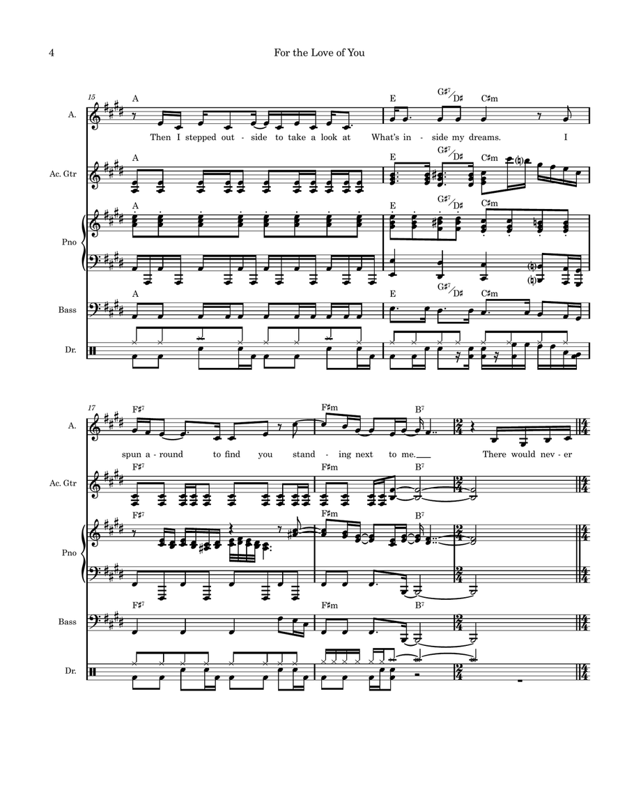 For the Love of You For the Love of You Piano, Vocal scores gallery preview page 4