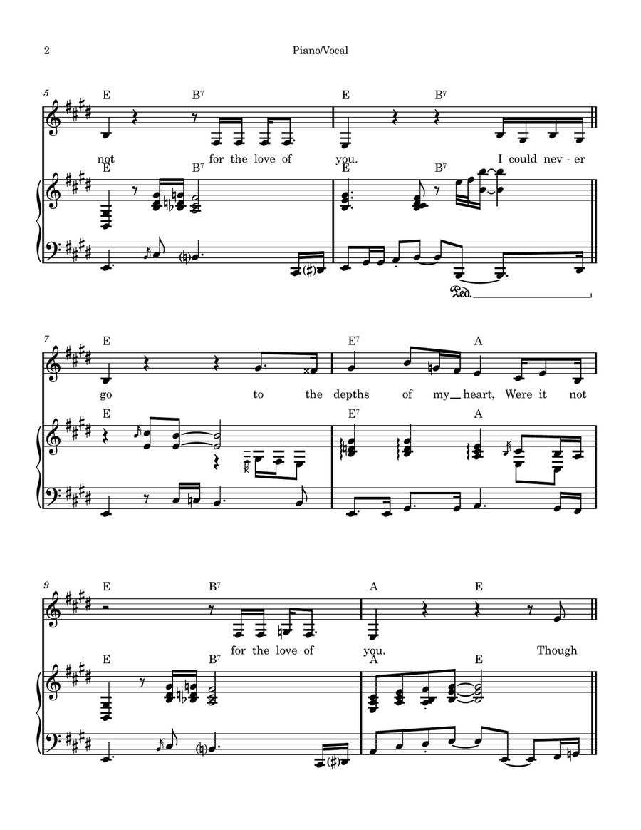 For the Love of You For the Love of You Piano, Vocal scores gallery preview page 2
