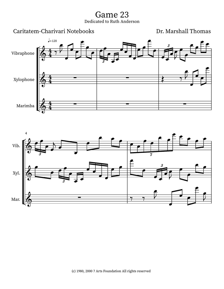 Game 23 Game 23 Small Ensemble scores gallery preview page 1