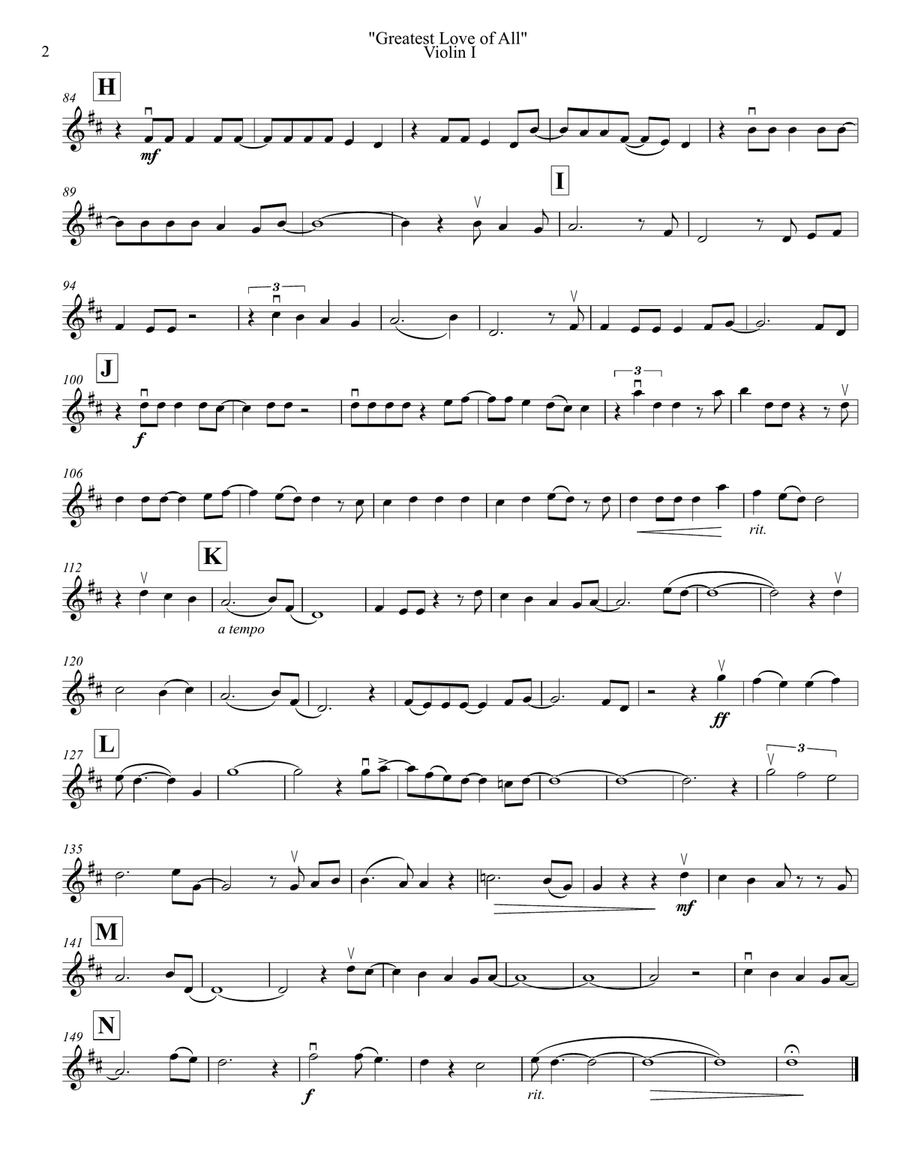 The Greatest Love Of All The Greatest Love Of All String Orchestra scores gallery preview page 2