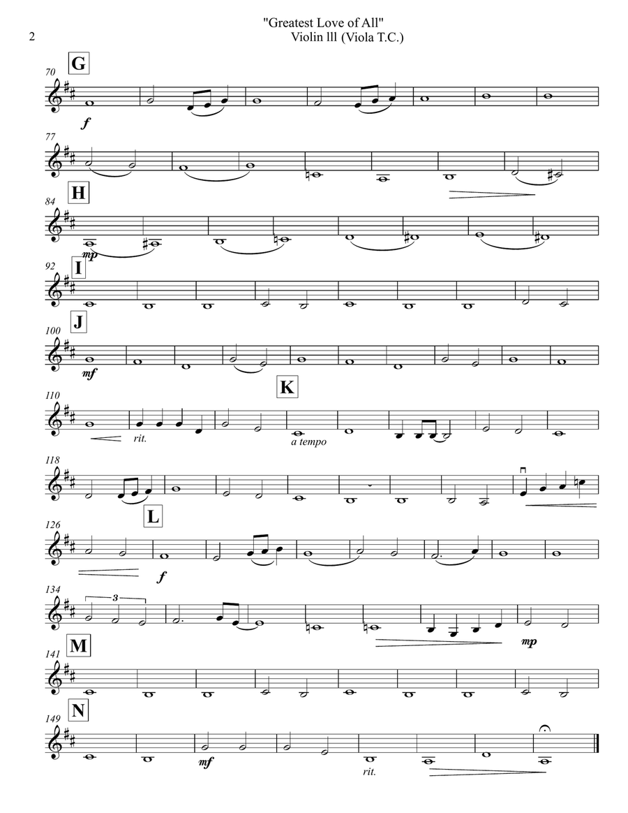 The Greatest Love Of All The Greatest Love Of All String Orchestra scores gallery preview page 6