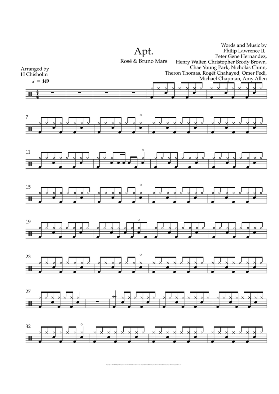 Apt. Drum Set scores gallery preview page 1