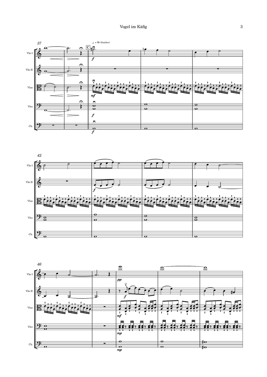 Vogel Im Kafig Vogel Im Kafig String Orchestra scores gallery preview page 3