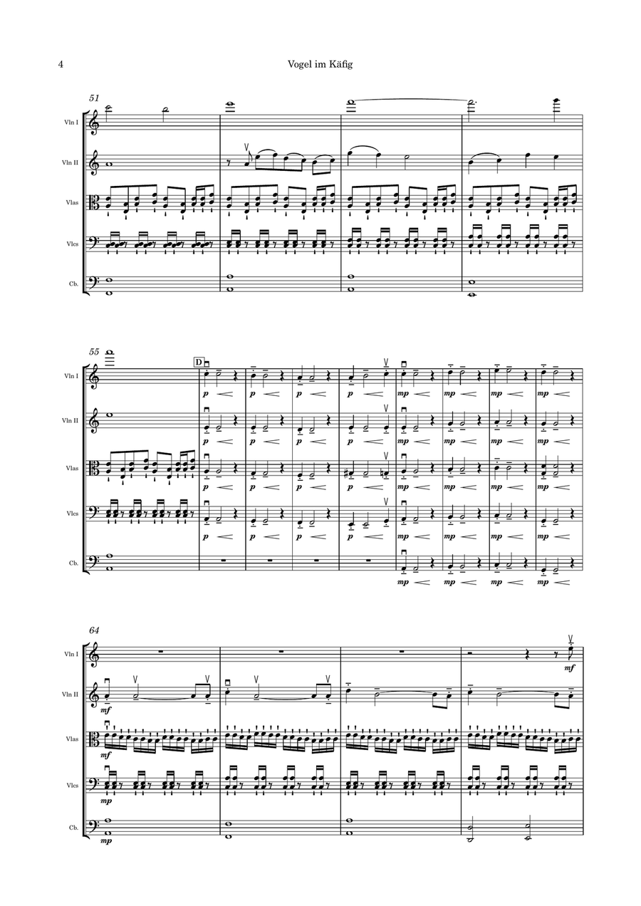 Vogel Im Kafig Vogel Im Kafig String Orchestra scores gallery preview page 4