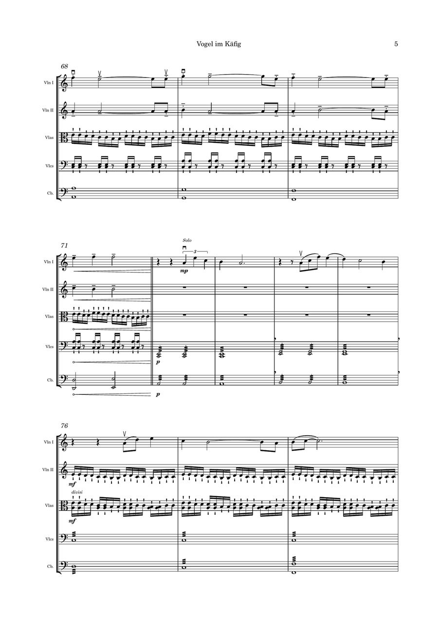 Vogel Im Kafig Vogel Im Kafig String Orchestra scores gallery preview page 5