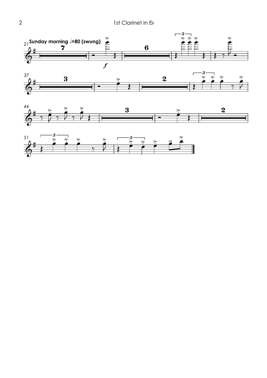 Saturday Night And Sunday Morning Woodwind Ensemble scores gallery preview page 4