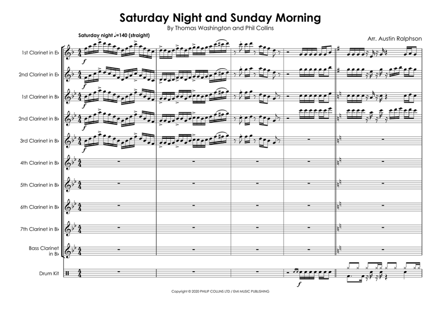 Saturday Night And Sunday Morning Woodwind Ensemble scores gallery preview page 5